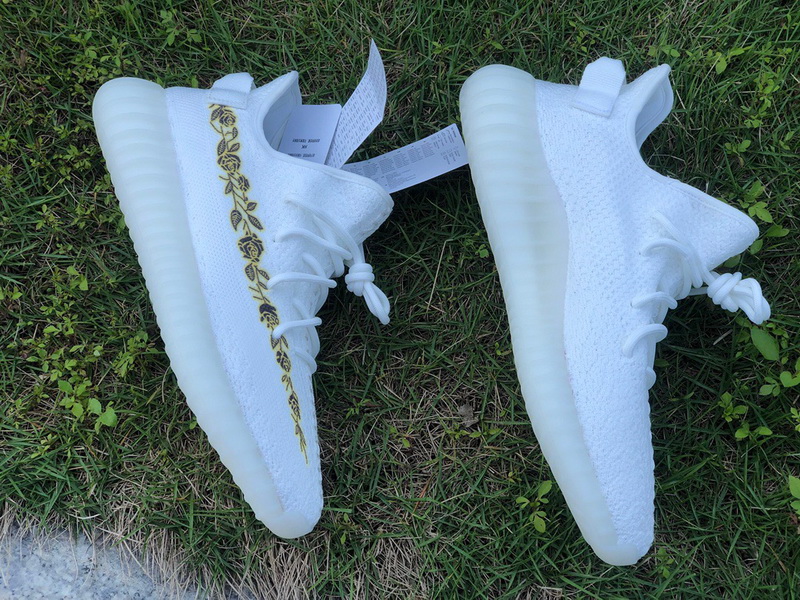 Authentic Yeezy Boost 350 V2 Cream White with rose