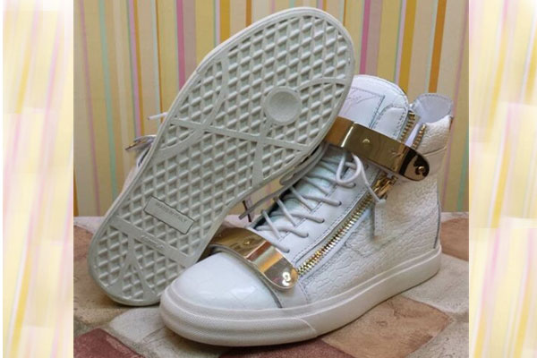 Giuseppe Zanotti Croc White high top Lace up Crocodile Kanye shoes Sneakers(with receipt)