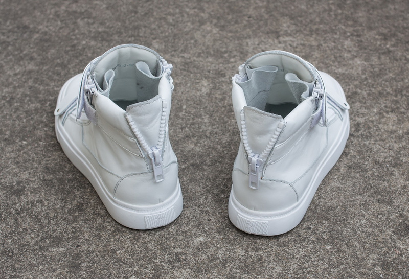 Giuseppe Zanotti Homme Metal Leather High Top Sneakers in White for Men(with receipt)