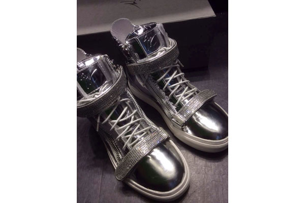 Giuseppe zanotti silver diamond Men′s Sneaker(with receipt)