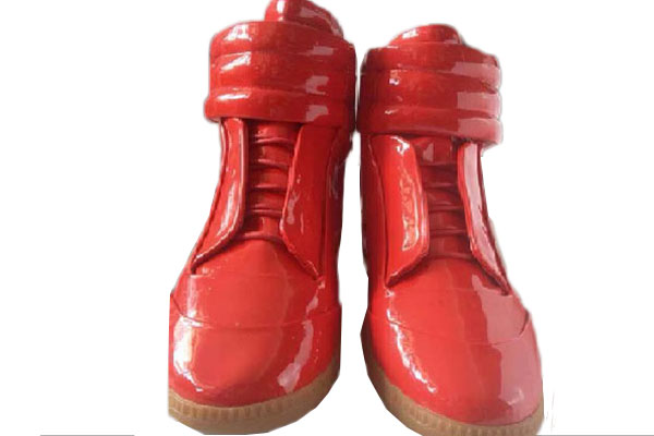 MAISON MARTIN MARGIELA Red Patent Leather Calfskin Sole Men Sneaker