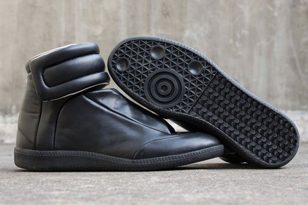 Maison Martin Margiela Black Leather High-Top Men Sneaker