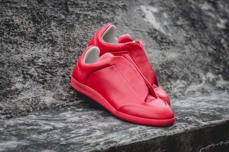 Maison Martin Margiela Red Leather Future Low-Top Sneakers