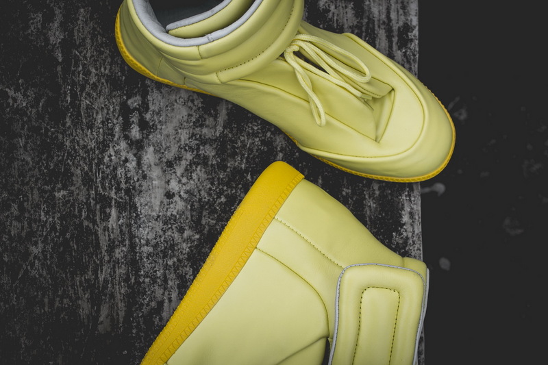 Maison Martin Margiela Yellow Leather Future High-Top Sneakers