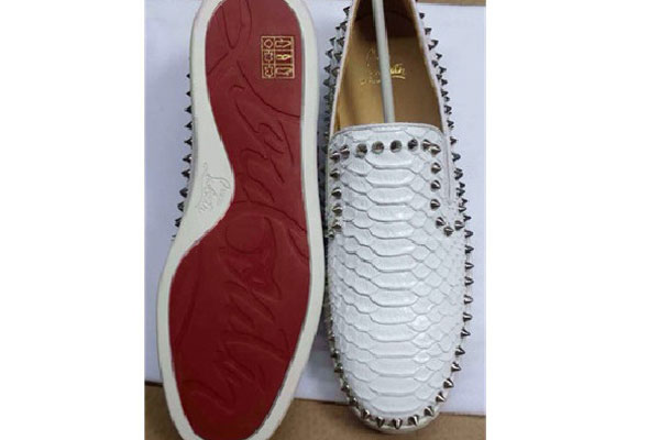 Super Max Perfect Christian Louboutin Pik Boat Men′s Flat White(with receipt)