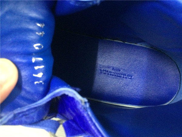 Take 2 Eur Size Down 2015 New Balenciaga Arena Lampskin Leather High Top Sneakers Egyptien Blue Blac