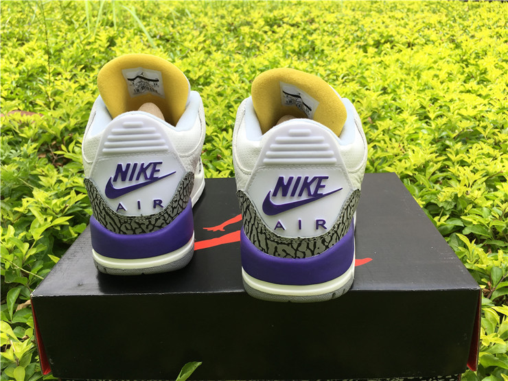 Super Max Perfect Jordan 3 White Purple Nike