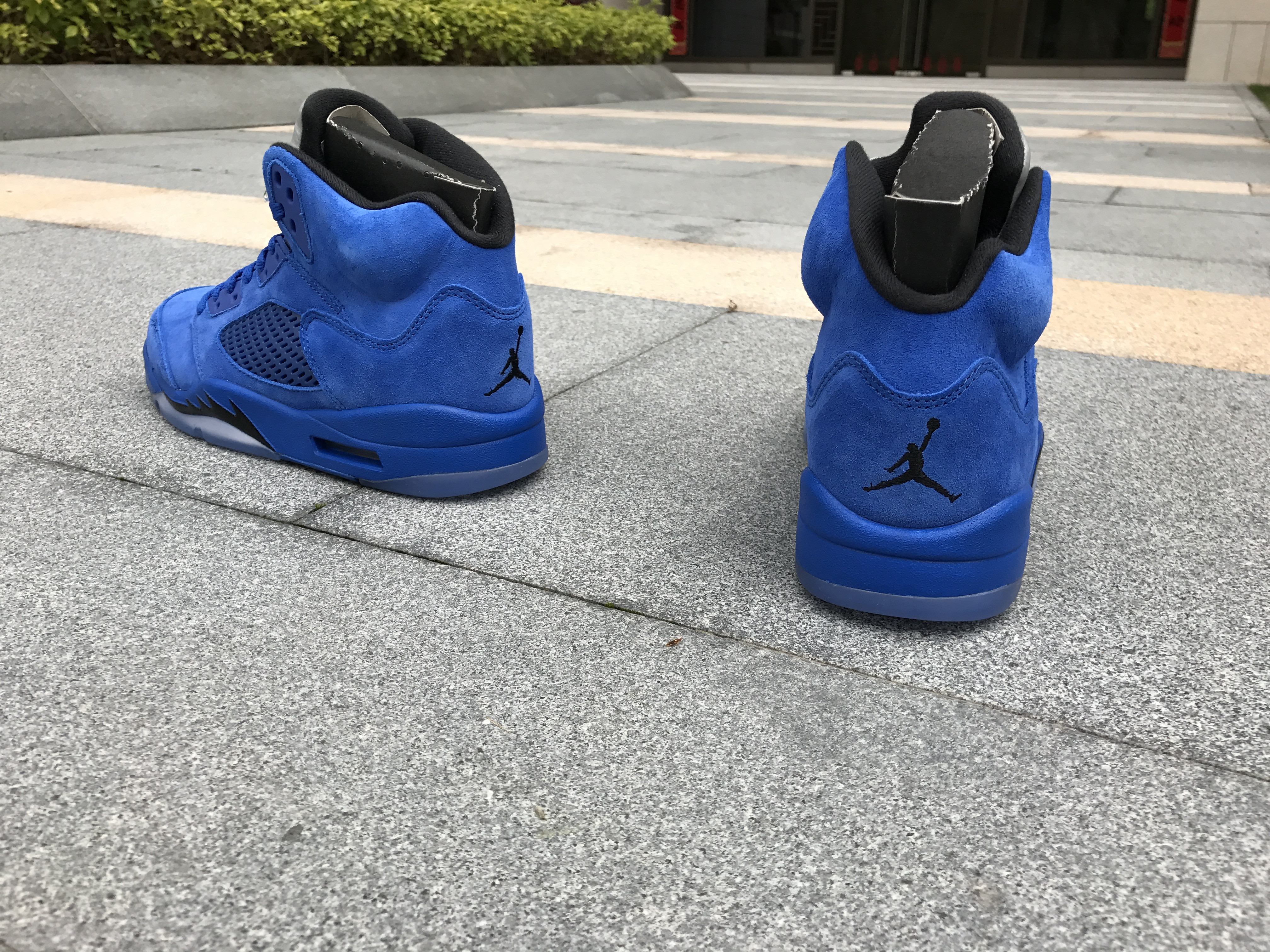 Super Max Perfect Jordan 5 Blue Suede