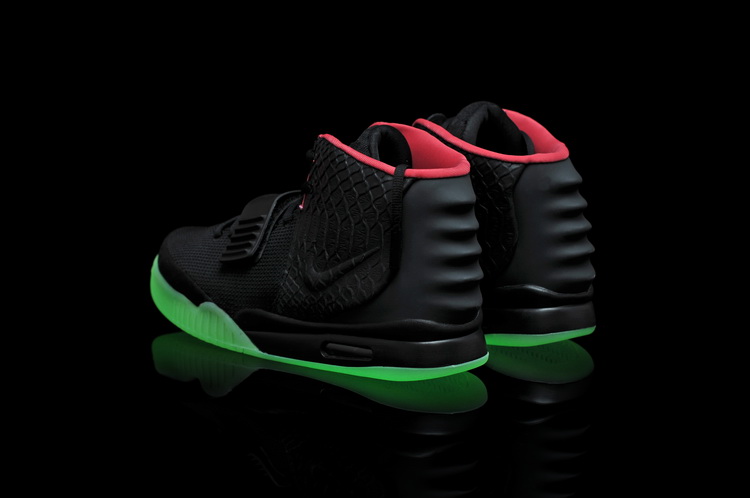 Nike Air Yeezy 2 II NRG Black/Solar-red men shoes (New 1：1)