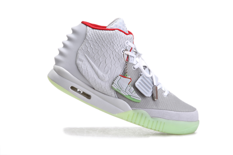 Nike Air Yeezy 2 II NRG Wolf Grey/Pure Platinum men shoes (New 1：1)