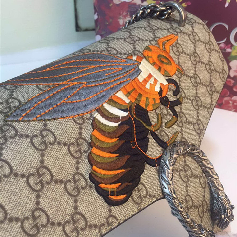 G Bee Leather Handbag