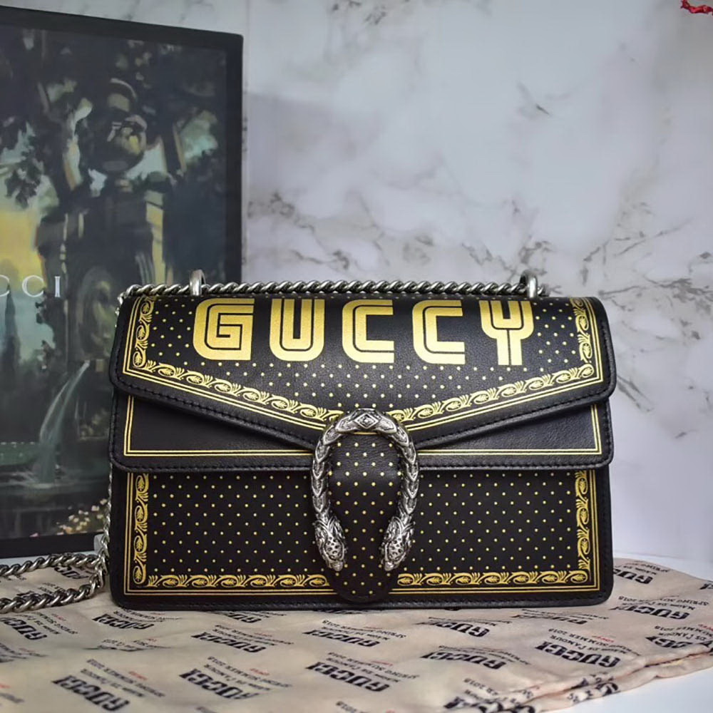G Guccy Dionysus Medium Shoulder Bag(Black)