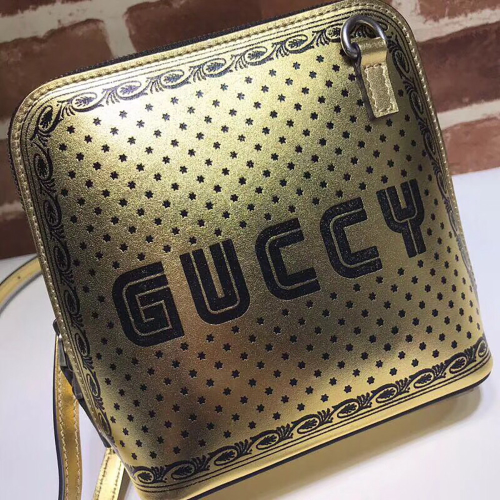 G Guccy Mini Shoulder Bag(Metallic Gold Canvas)