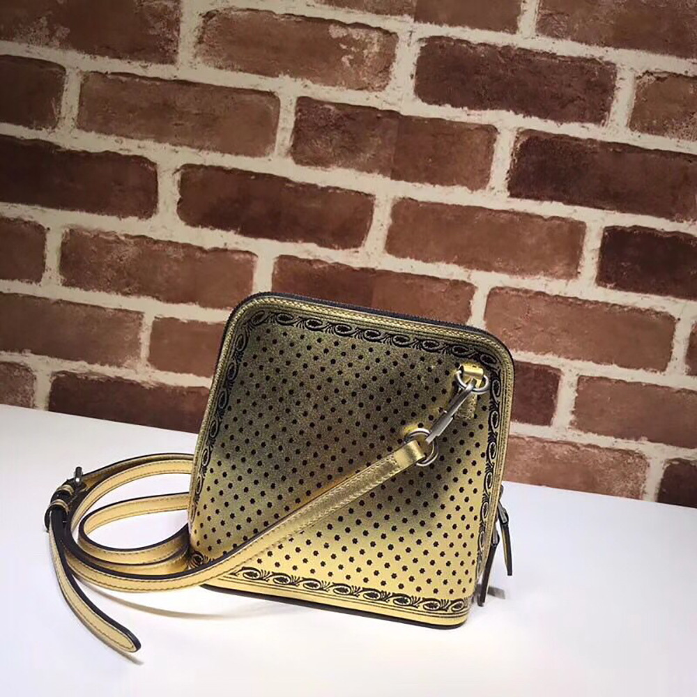G Guccy Mini Shoulder Bag(Metallic Gold Canvas)