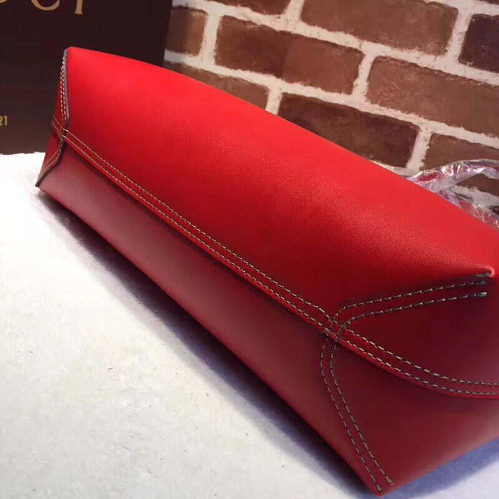 G Reversible GG Medium Tote(Red Leather)