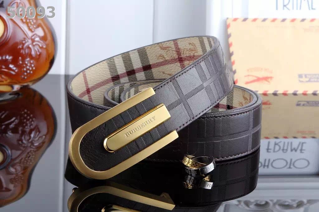 Super Perfect Quality Burberry Belts(100% Genuine Leather,steel buckle)-075