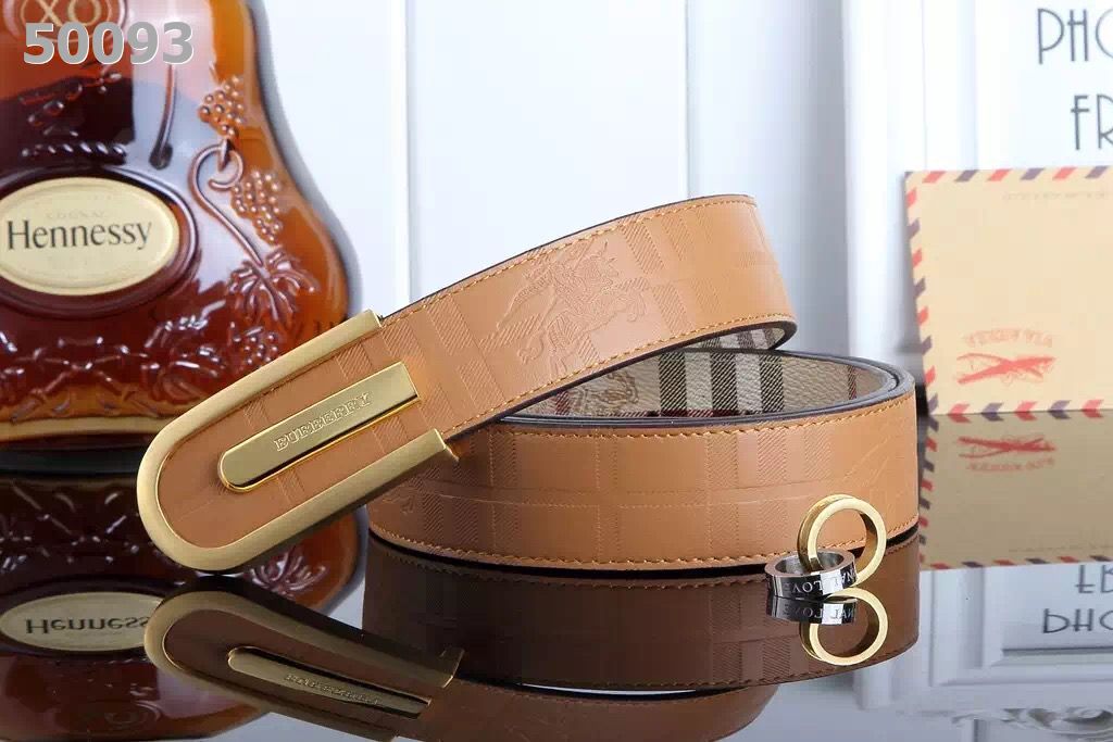 Super Perfect Quality Burberry Belts(100% Genuine Leather,steel buckle)-077