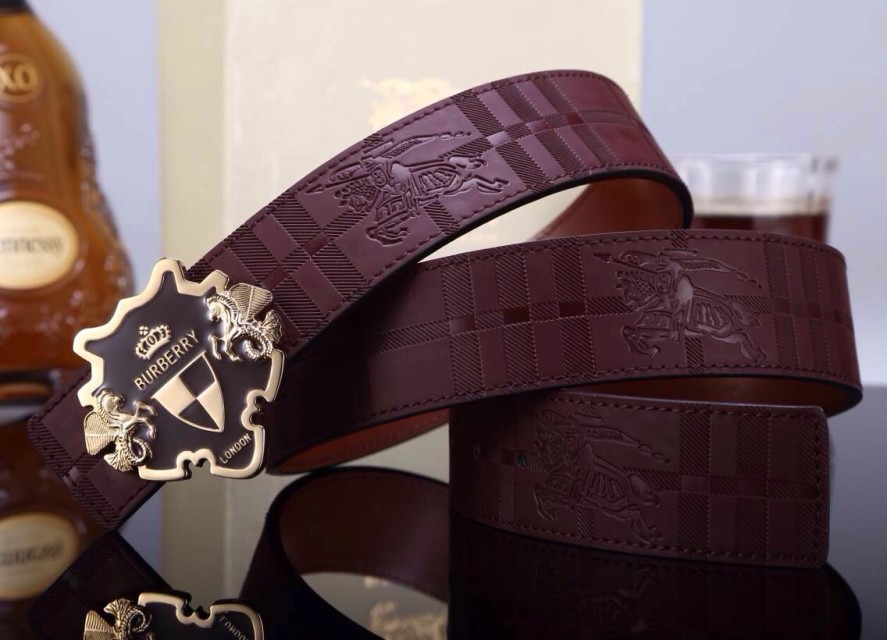 Super Perfect Quality Burberry Belts(100% Genuine Leather,steel buckle)-337