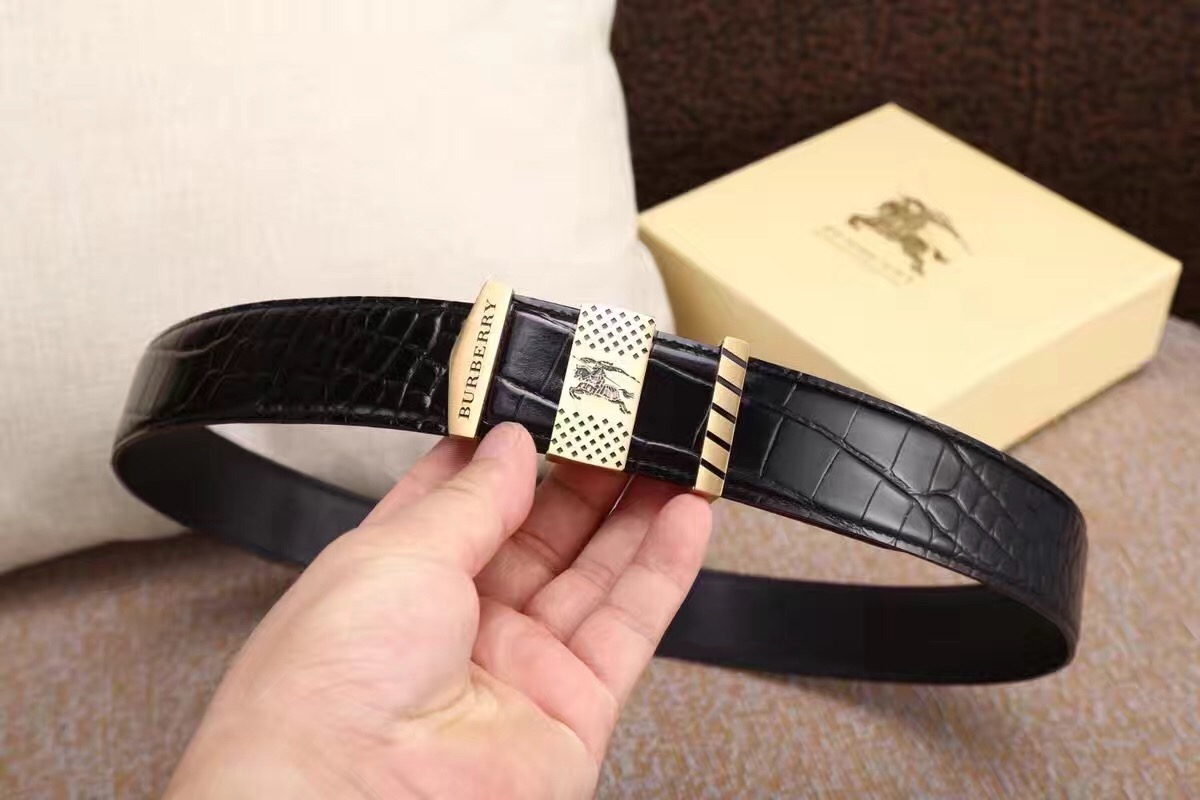 Super Perfect Quality Burberry Belts(100% Genuine Leather,steel buckle)-394