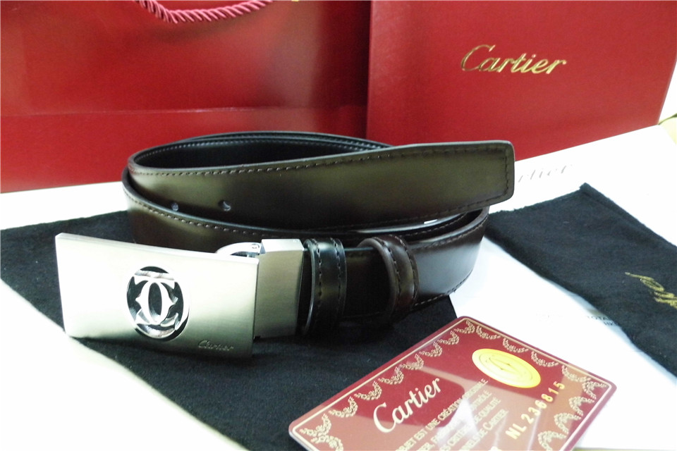 Super Perfect Quality Cartier Belts(100% Genuine Leather,Steel Buckle)-014