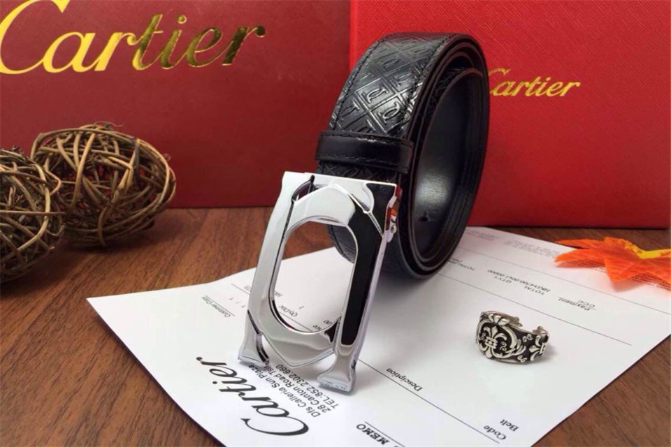 Super Perfect Quality Cartier Belts(100% Genuine Leather,Steel Buckle)-039