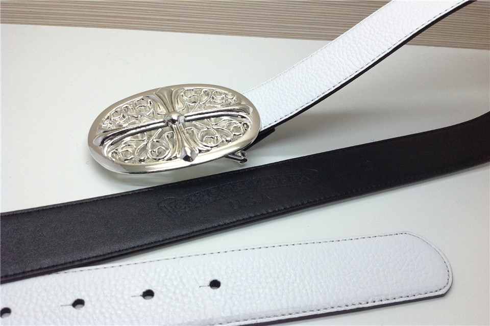 Super Perfect Quality Chrome Hearts Belts(100% Genuine Leather,Steel Buckle)-006