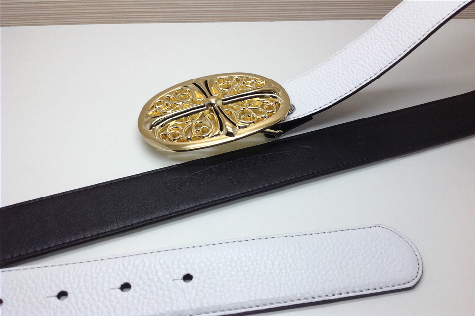 Super Perfect Quality Chrome Hearts Belts(100% Genuine Leather,Steel Buckle)-008
