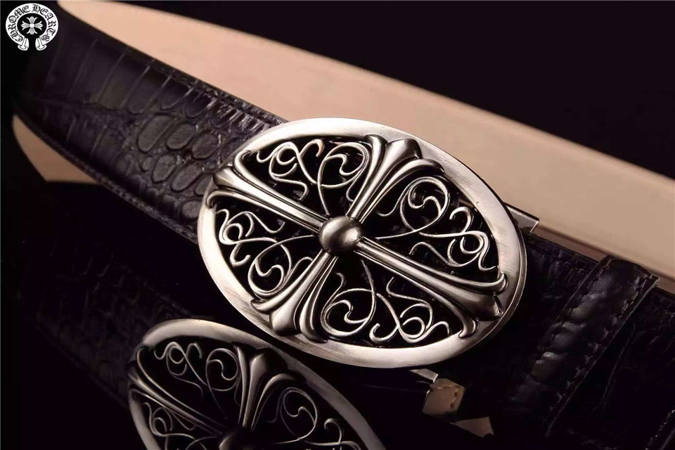 Super Perfect Quality Chrome Hearts Belts(100% Genuine Leather,Steel Buckle)-014
