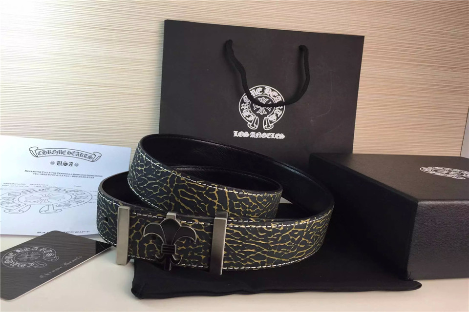 Super Perfect Quality Chrome Hearts Belts(100% Genuine Leather,Steel Buckle)-029