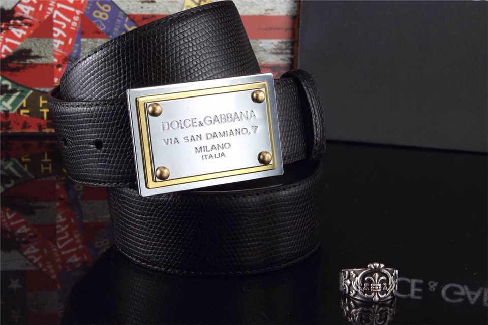 Super Perfect Quality DG Belts(100% Genuine Leather,Steel Buckle)-015