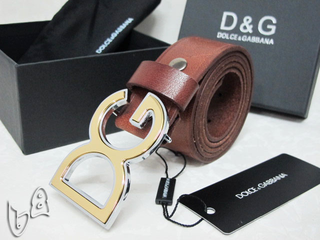 Super Perfect Quality DG Belts(100% Genuine Leather,Steel Buckle)-091