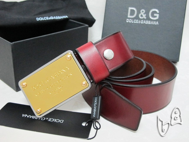 Super Perfect Quality DG Belts(100% Genuine Leather,Steel Buckle)-096