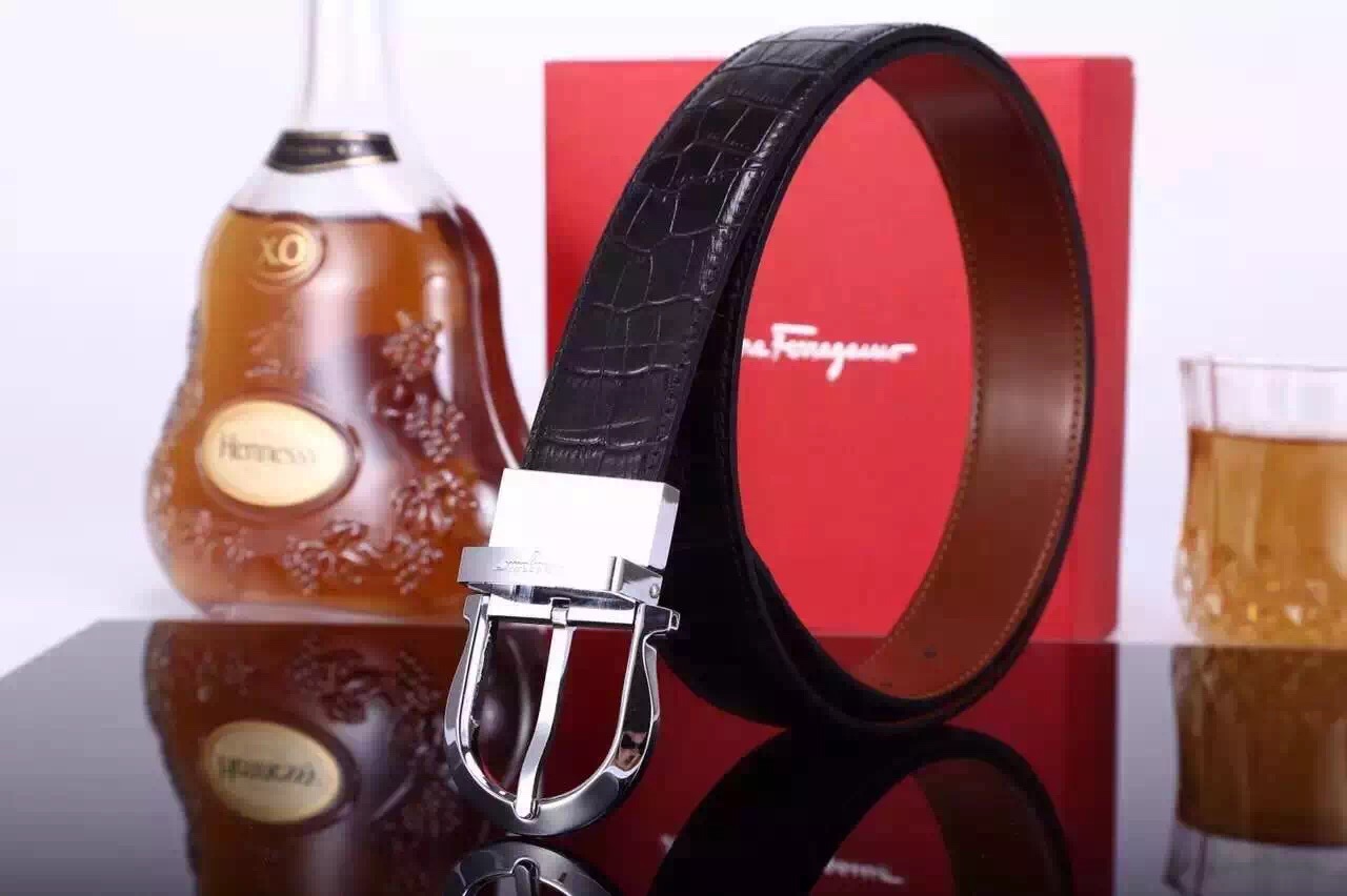 Super Perfect Quality Ferragamo Belts(100% Genuine Leather,steel Buckle)-026