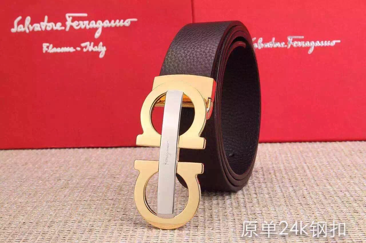Super Perfect Quality Ferragamo Belts(100% Genuine Leather,steel Buckle)-034