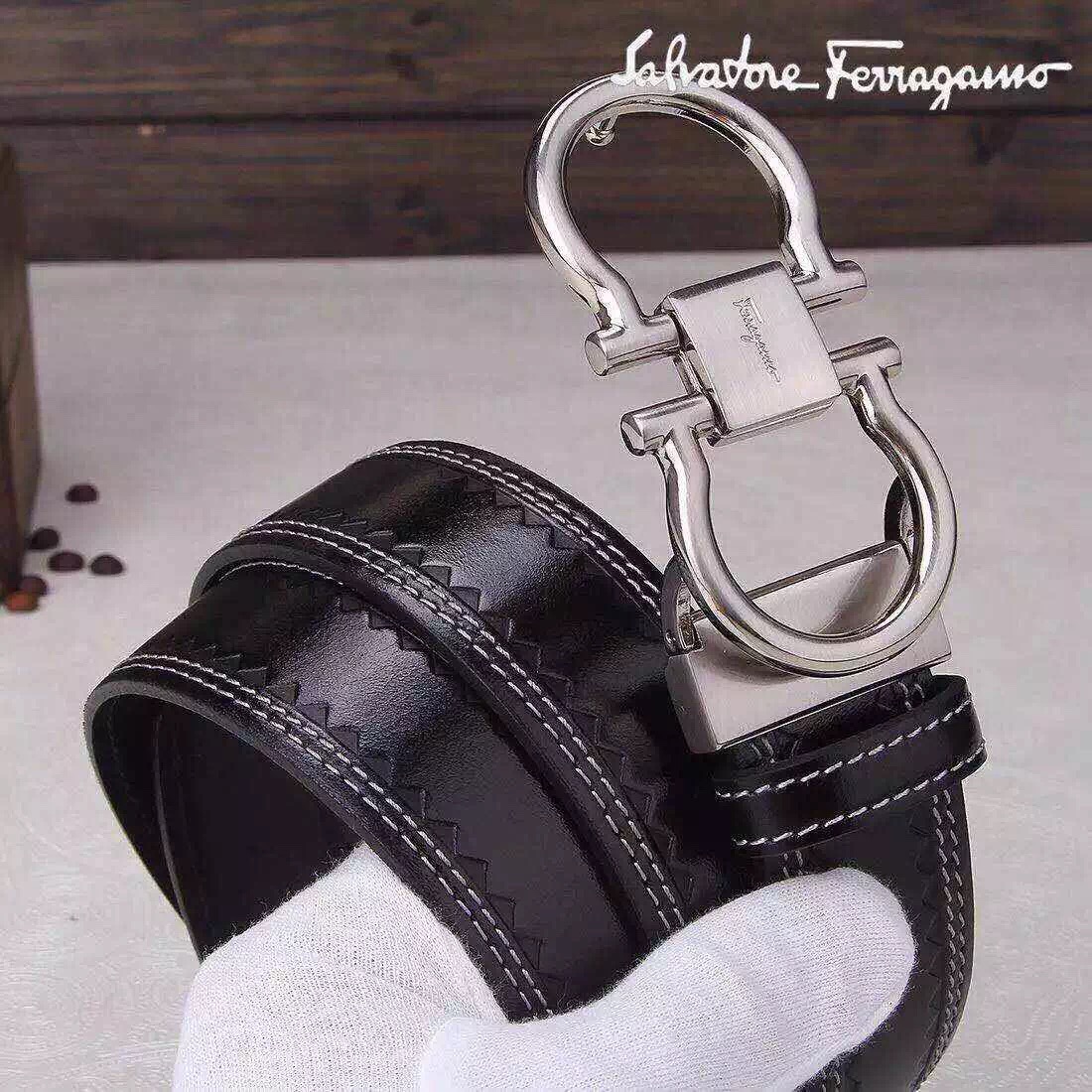 Super Perfect Quality Ferragamo Belts(100% Genuine Leather,steel Buckle)-059