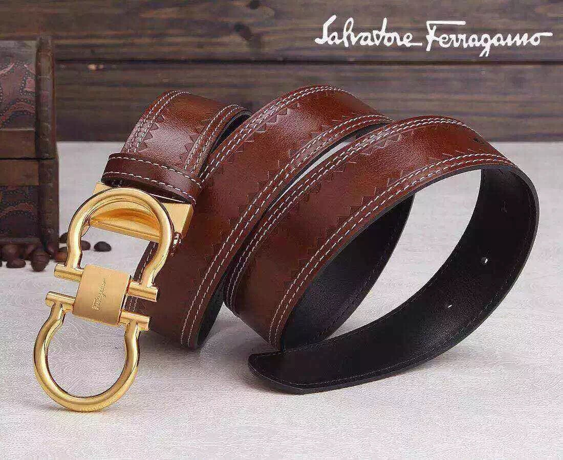Super Perfect Quality Ferragamo Belts(100% Genuine Leather,steel Buckle)-060