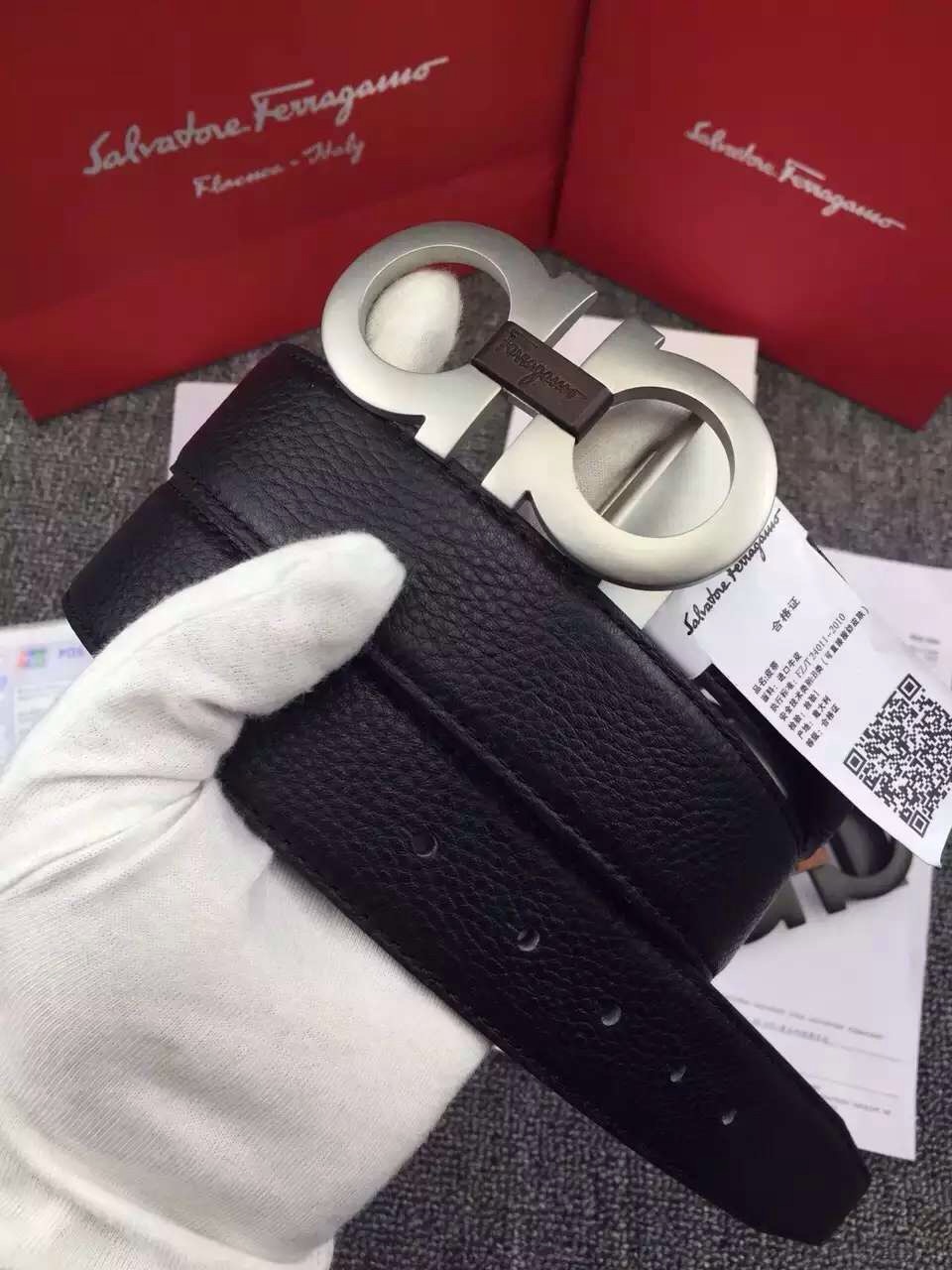 Super Perfect Quality Ferragamo Belts(100% Genuine Leather,steel Buckle)-215