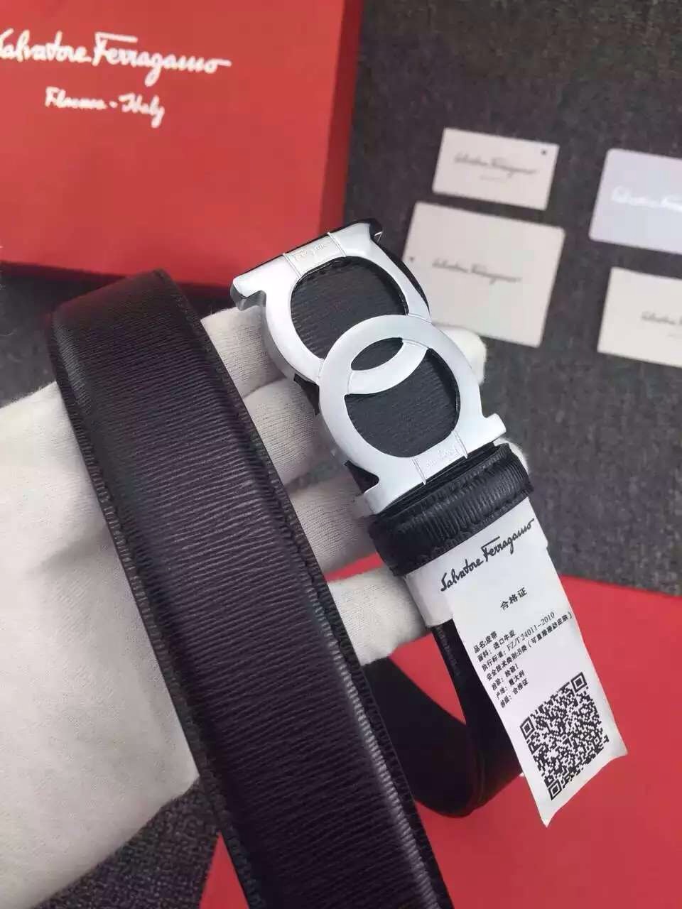 Super Perfect Quality Ferragamo Belts(100% Genuine Leather,steel Buckle)-230