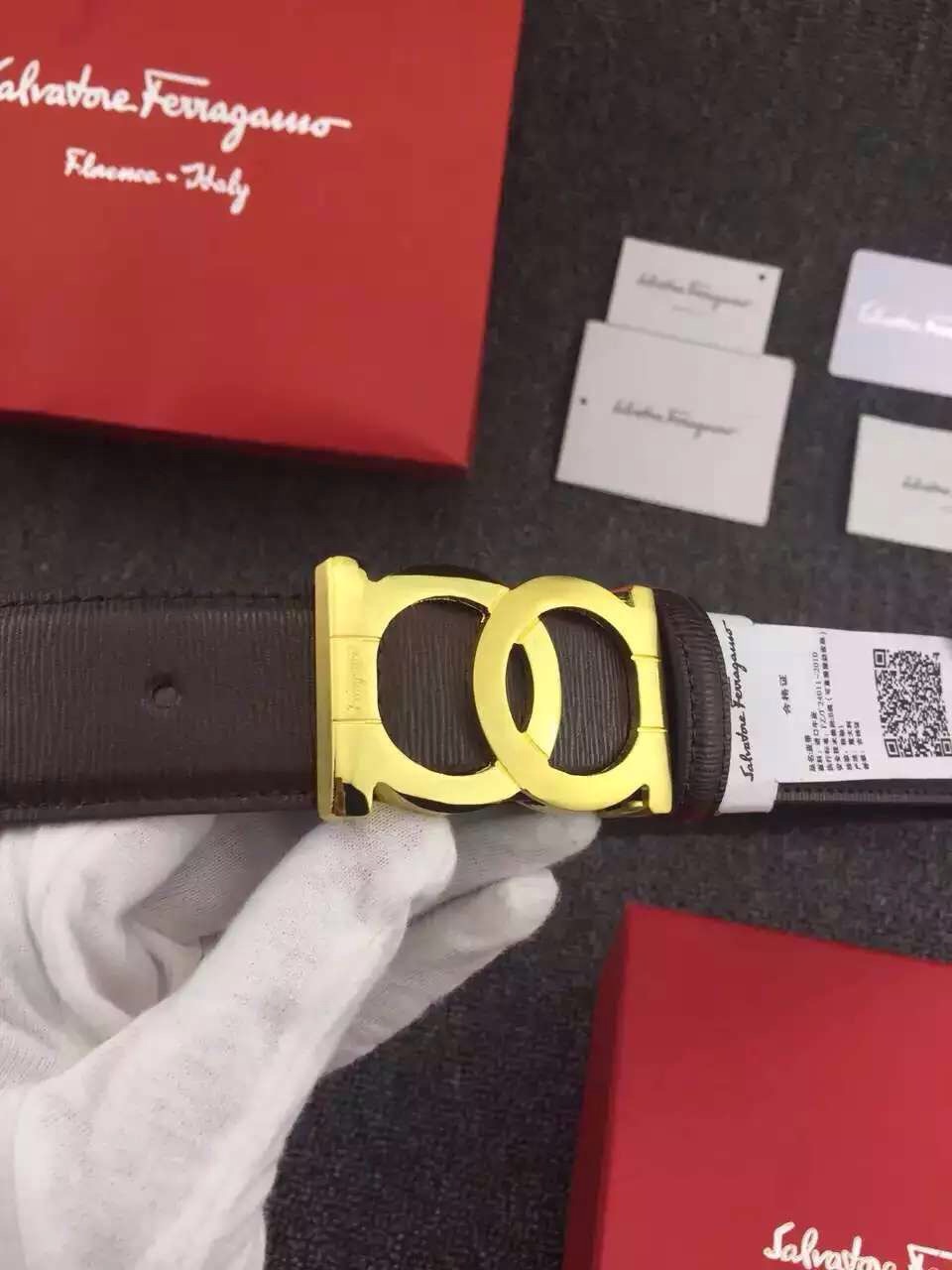 Super Perfect Quality Ferragamo Belts(100% Genuine Leather,steel Buckle)-233