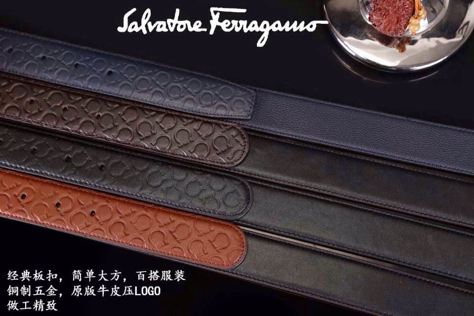 Super Perfect Quality Ferragamo Belts(100% Genuine Leather,steel Buckle)-244