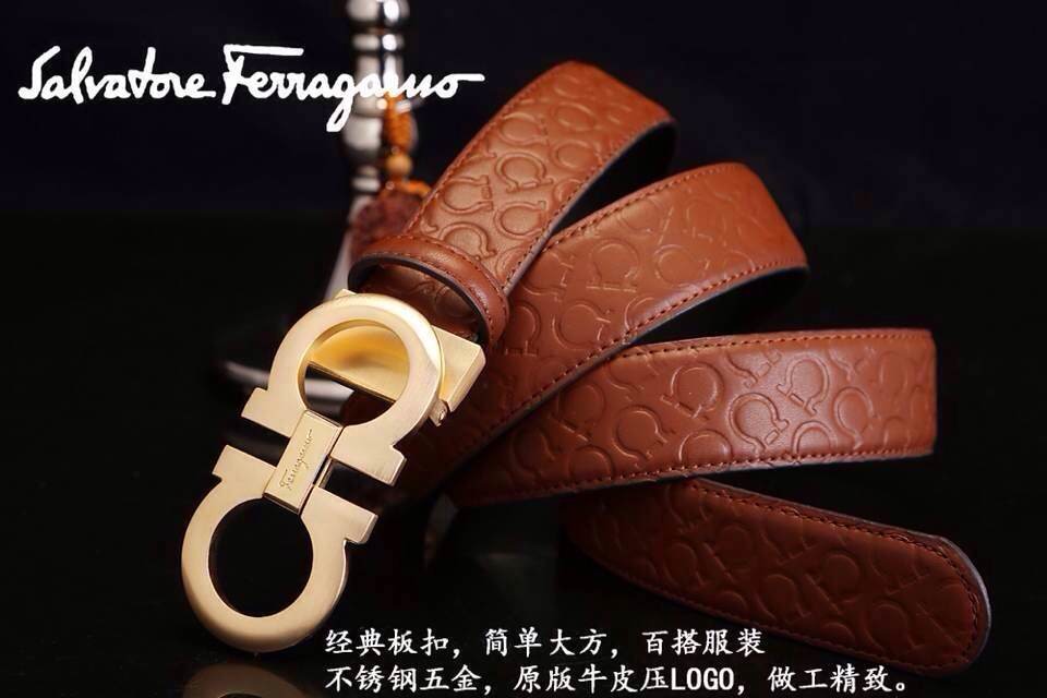 Super Perfect Quality Ferragamo Belts(100% Genuine Leather,steel Buckle)-254