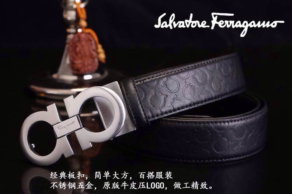 Super Perfect Quality Ferragamo Belts(100% Genuine Leather,steel Buckle)-257