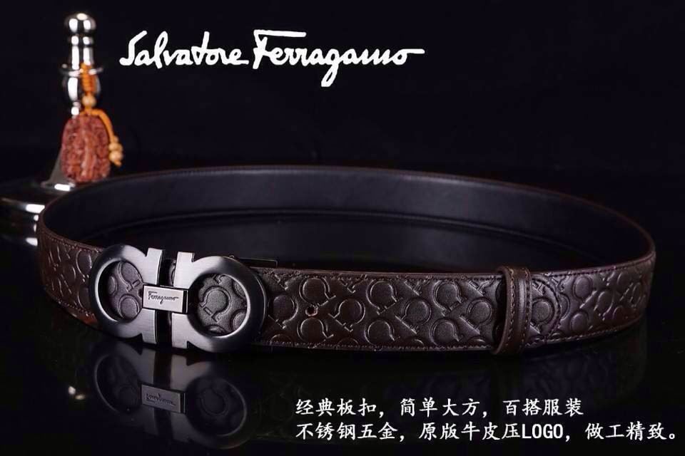 Super Perfect Quality Ferragamo Belts(100% Genuine Leather,steel Buckle)-258