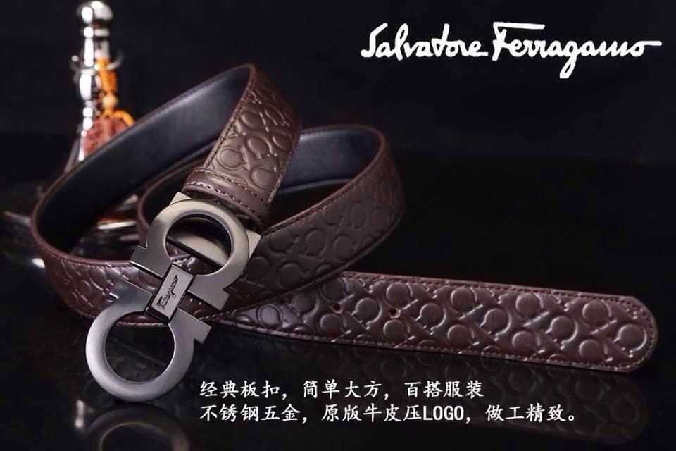Super Perfect Quality Ferragamo Belts(100% Genuine Leather,steel Buckle)-259