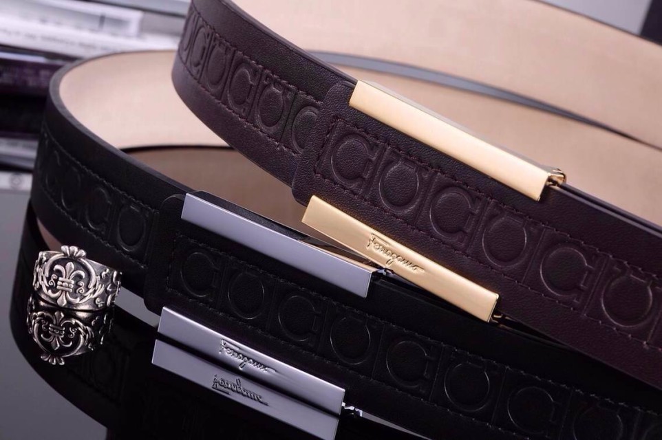 Super Perfect Quality Ferragamo Belts(100% Genuine Leather,steel Buckle)-319