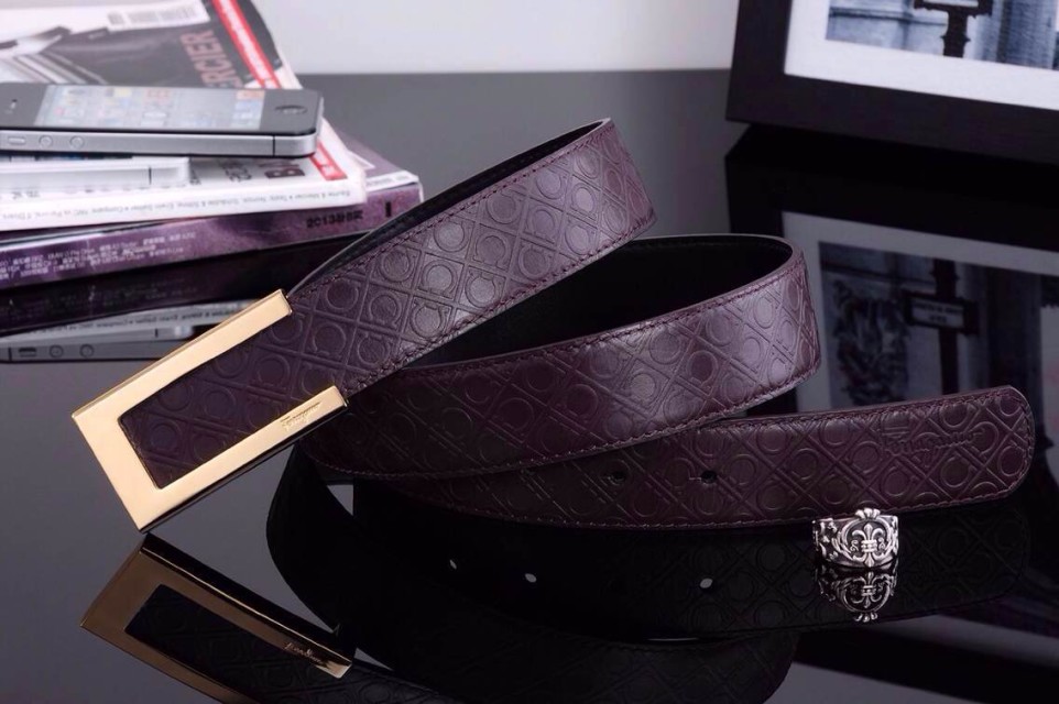 Super Perfect Quality Ferragamo Belts(100% Genuine Leather,steel Buckle)-327