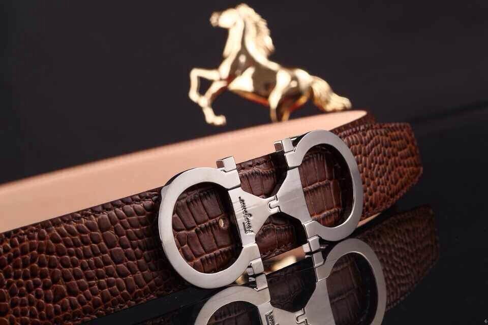 Super Perfect Quality Ferragamo Belts(100% Genuine Leather,steel Buckle)-337