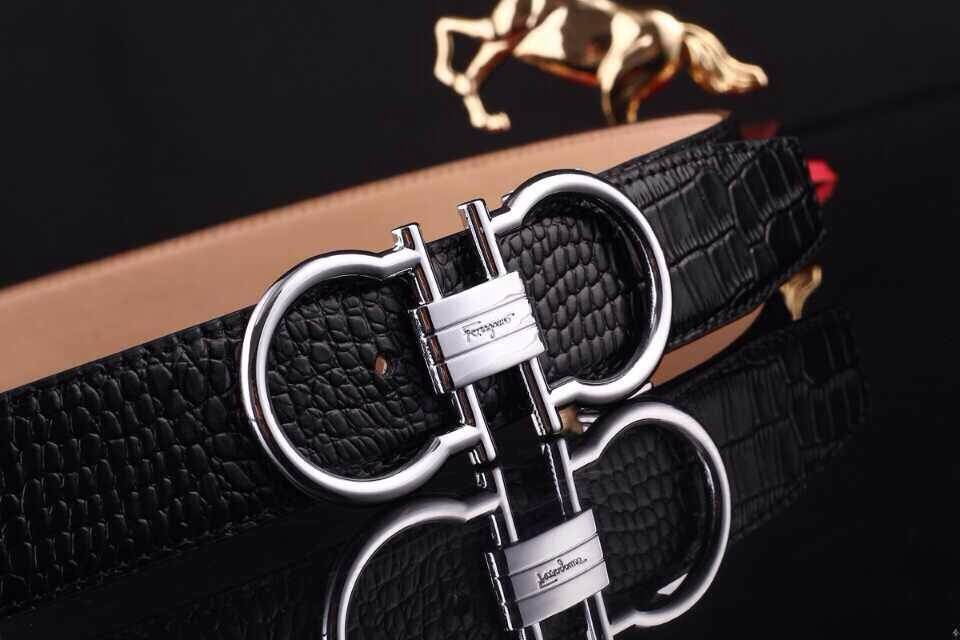 Super Perfect Quality Ferragamo Belts(100% Genuine Leather,steel Buckle)-345
