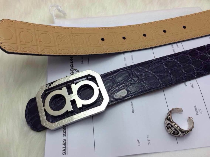 Super Perfect Quality Ferragamo Belts(100% Genuine Leather,steel Buckle)-368