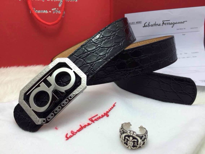 Super Perfect Quality Ferragamo Belts(100% Genuine Leather,steel Buckle)-371